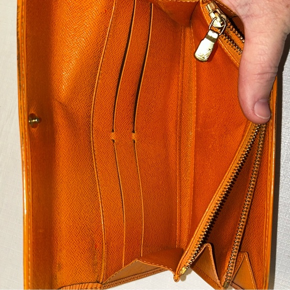 VTG Louis Vuitton Epi Porte Tresor Long Wallet Mandarin Orange Leather S#CA0065 - Picture 7 of 12